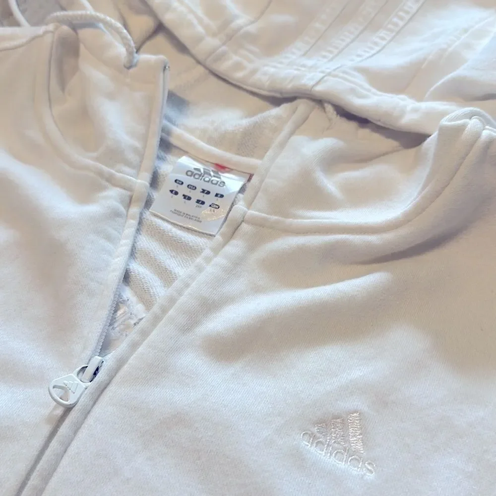 Vintage Adidas Hoodie Oversized white Large - XL